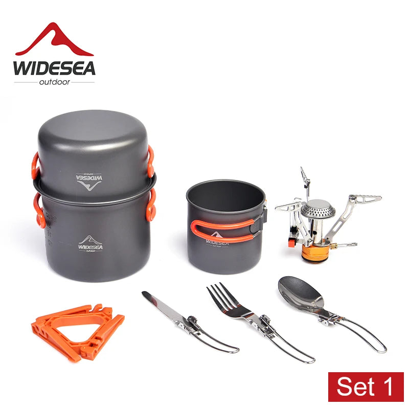 Camping Cookware Set Tableware  Portable Pot
