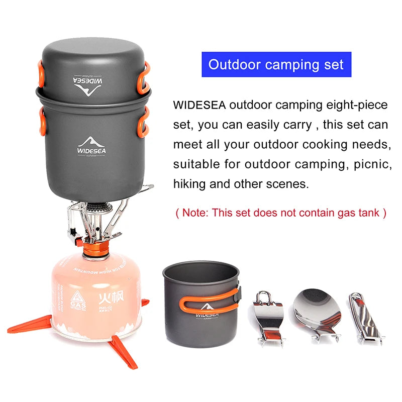 Camping Cookware Set Tableware  Portable Pot