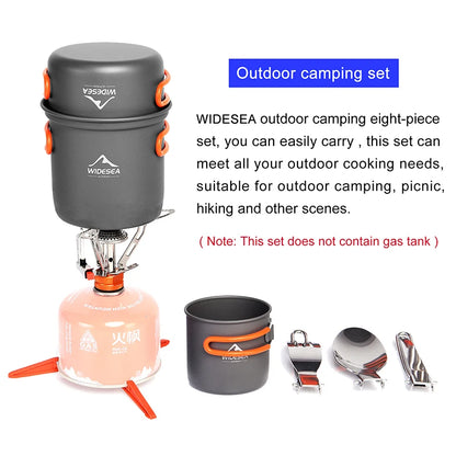 Camping Cookware Set Tableware  Portable Pot