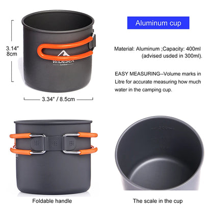 Camping Cookware Set Tableware  Portable Pot