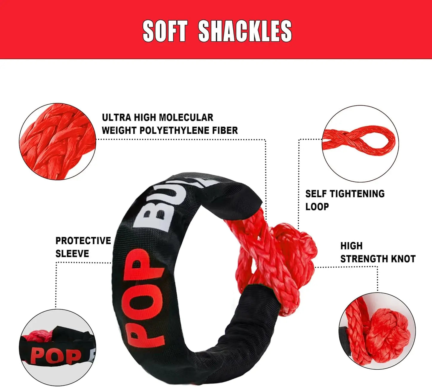 Heavy Duty 1in x 30ft Kinetic Recovery Rope,