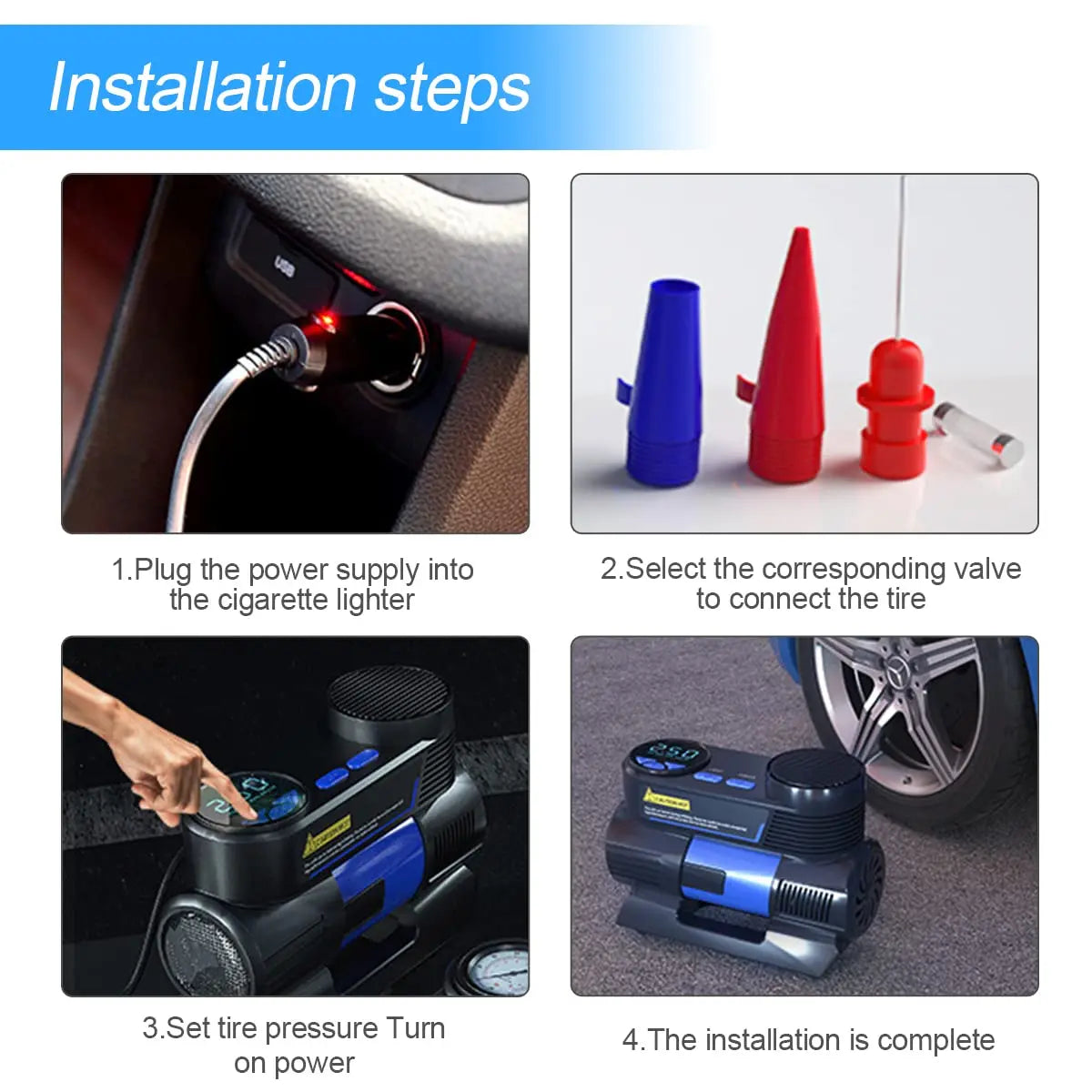Portable Tire Inflator Air Compressor