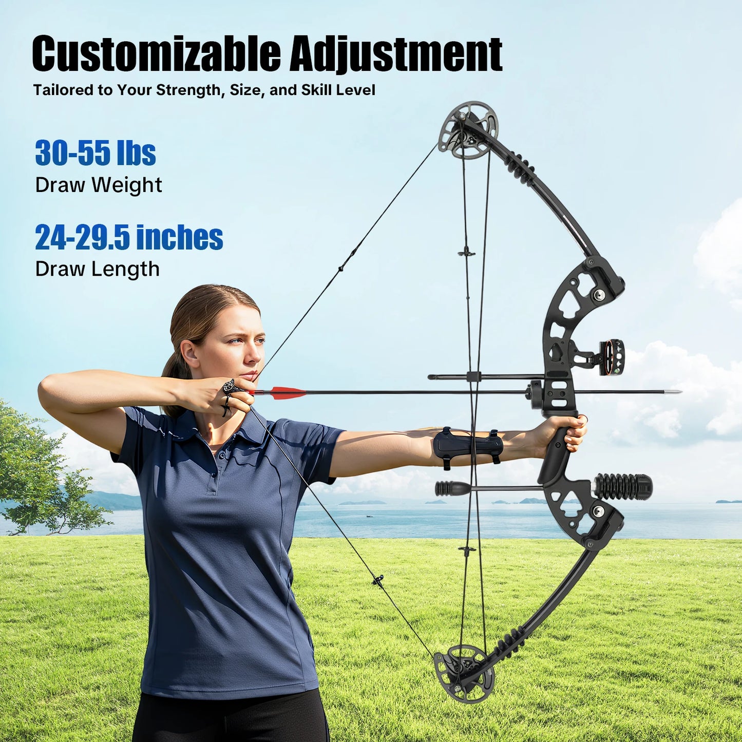 Compound Bow Adjustable Draw Weight and Length