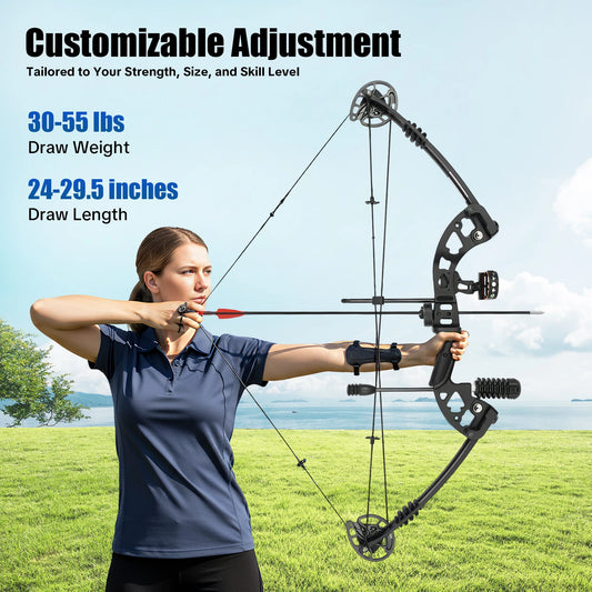 Compound Bow Adjustable Draw Weight and Length