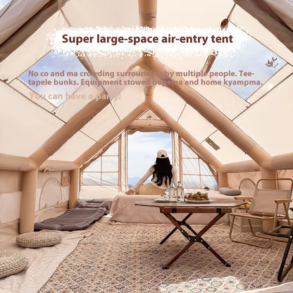 Luxury Inflatable Tents With Stove Plug,