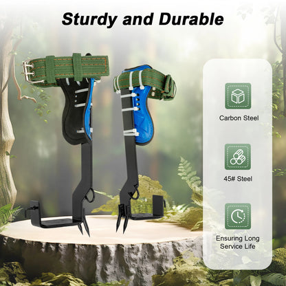 Tree Climbing Spikes Kit with Safety Belt Harness
