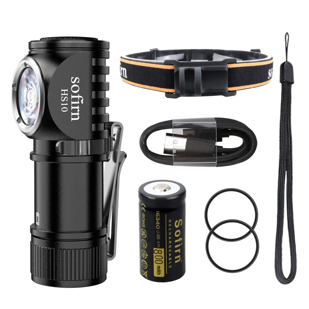 Rechargeable Mini Headlamp Angle Flashlight