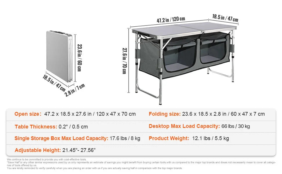 Outdoor Folding Camping Table