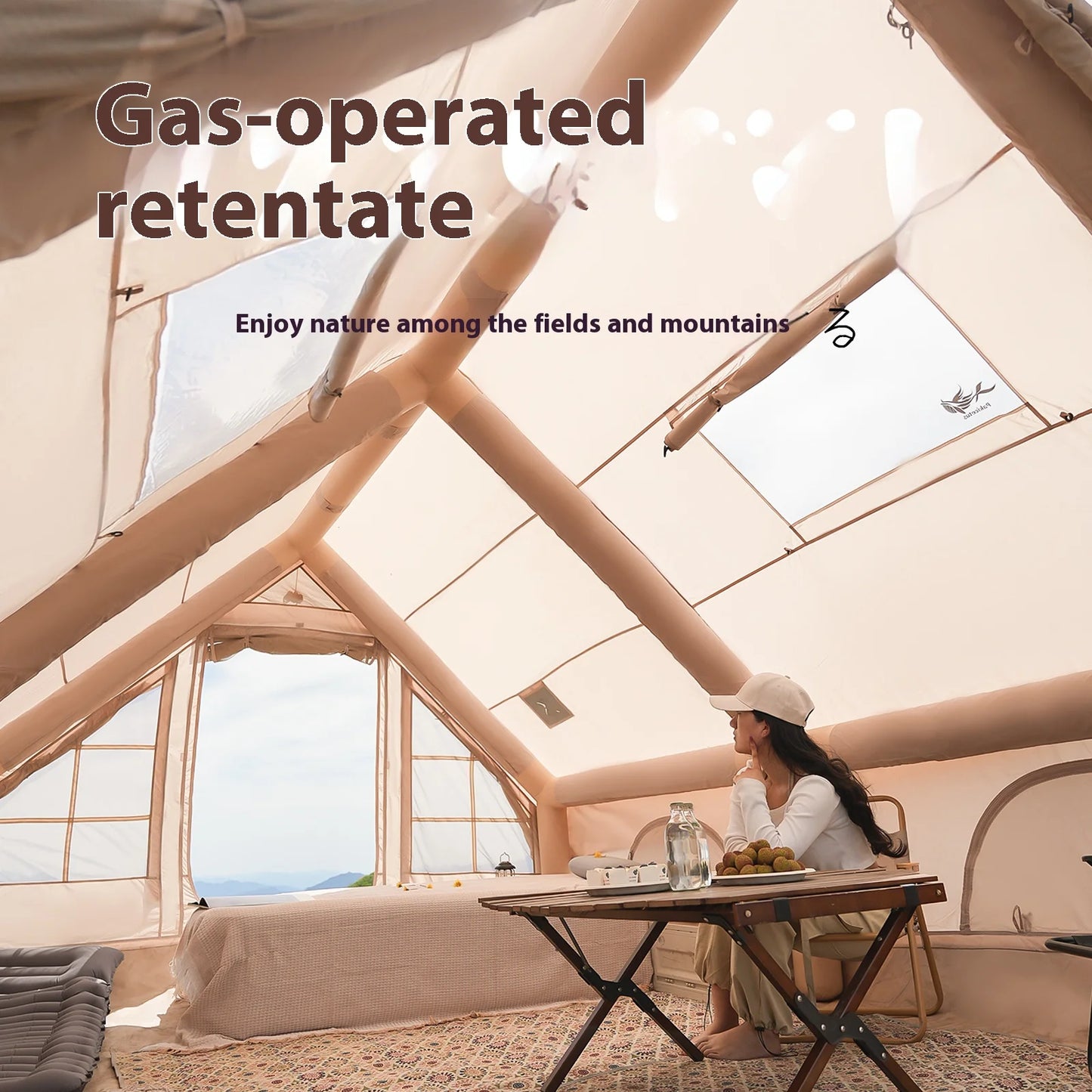 Luxury Inflatable Tents With Stove Plug,