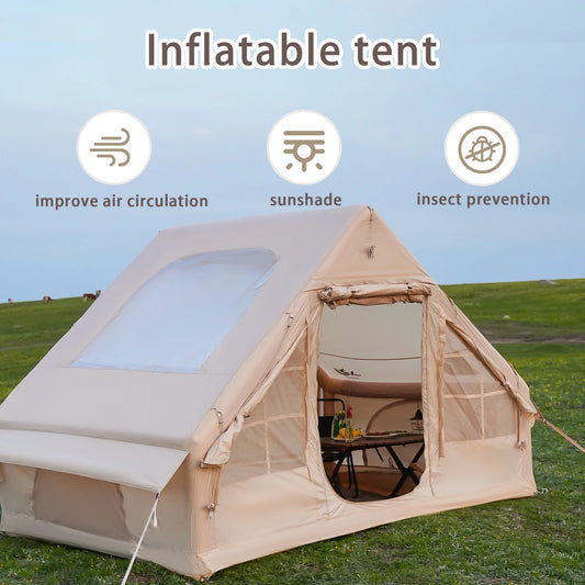 Luxury Inflatable Tents With Stove Plug,
