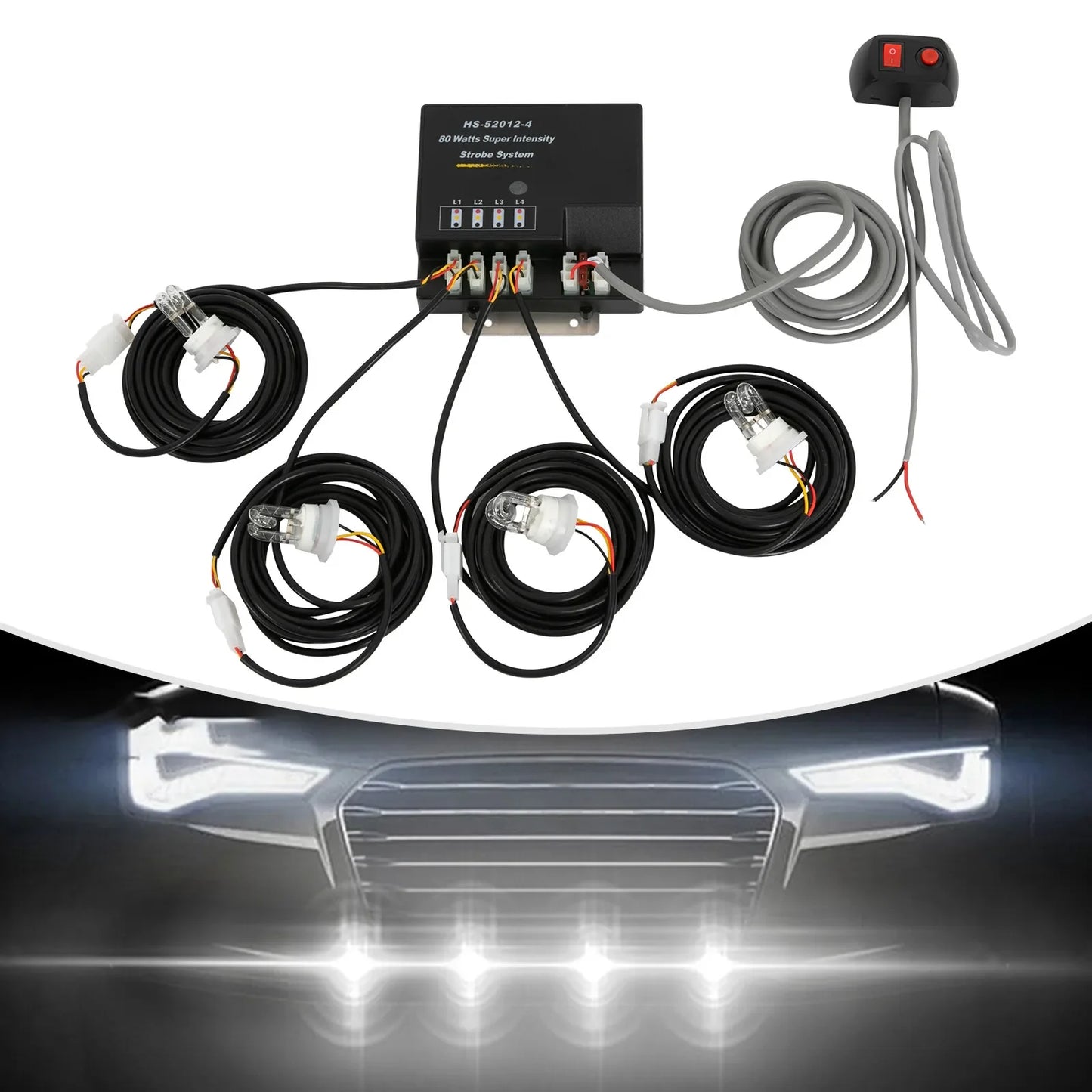 4-Bulb Hideaway Strobe Kit