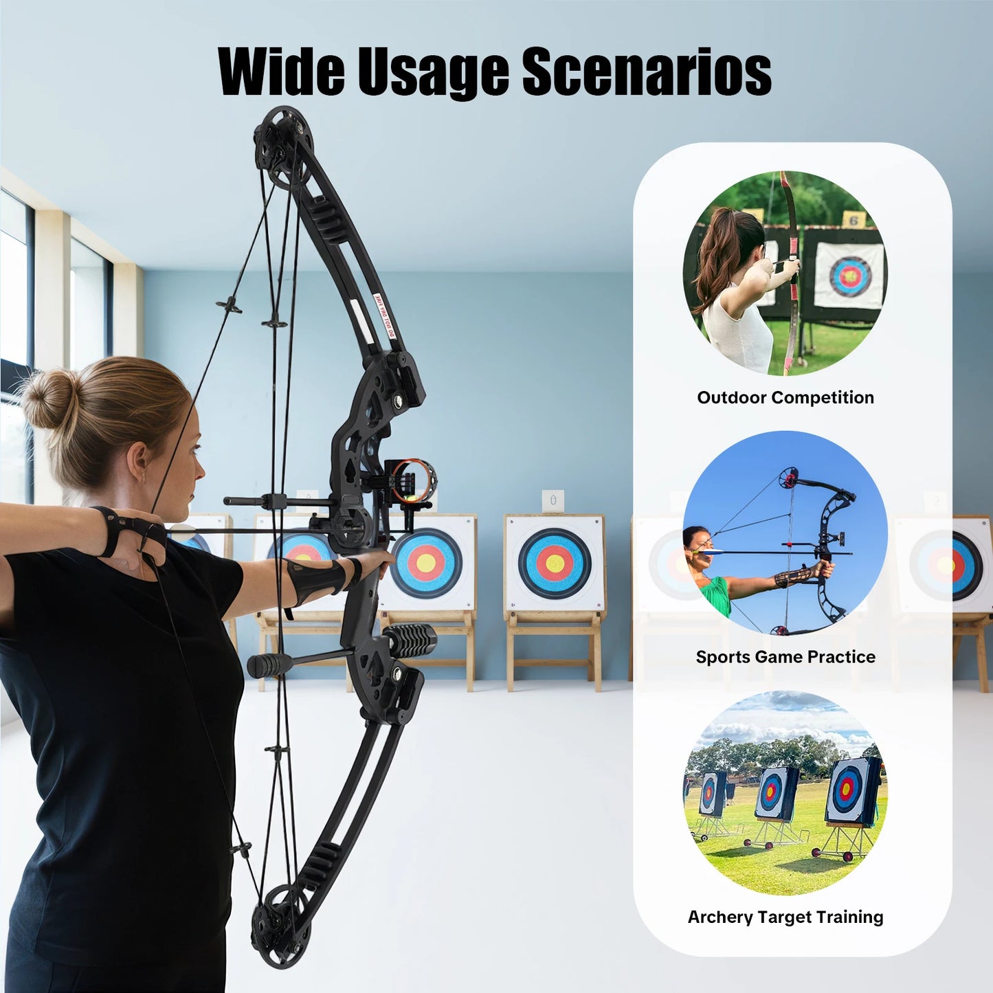Compound Bow Adjustable Draw Weight and Length