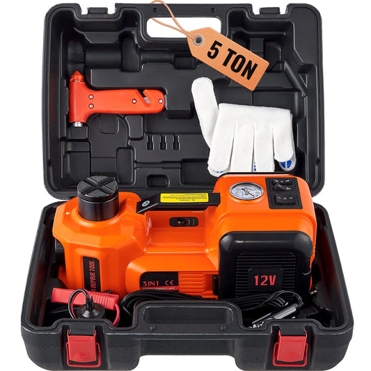 Electric Hydraulic Car Jack with Built-in Inflatable Pump