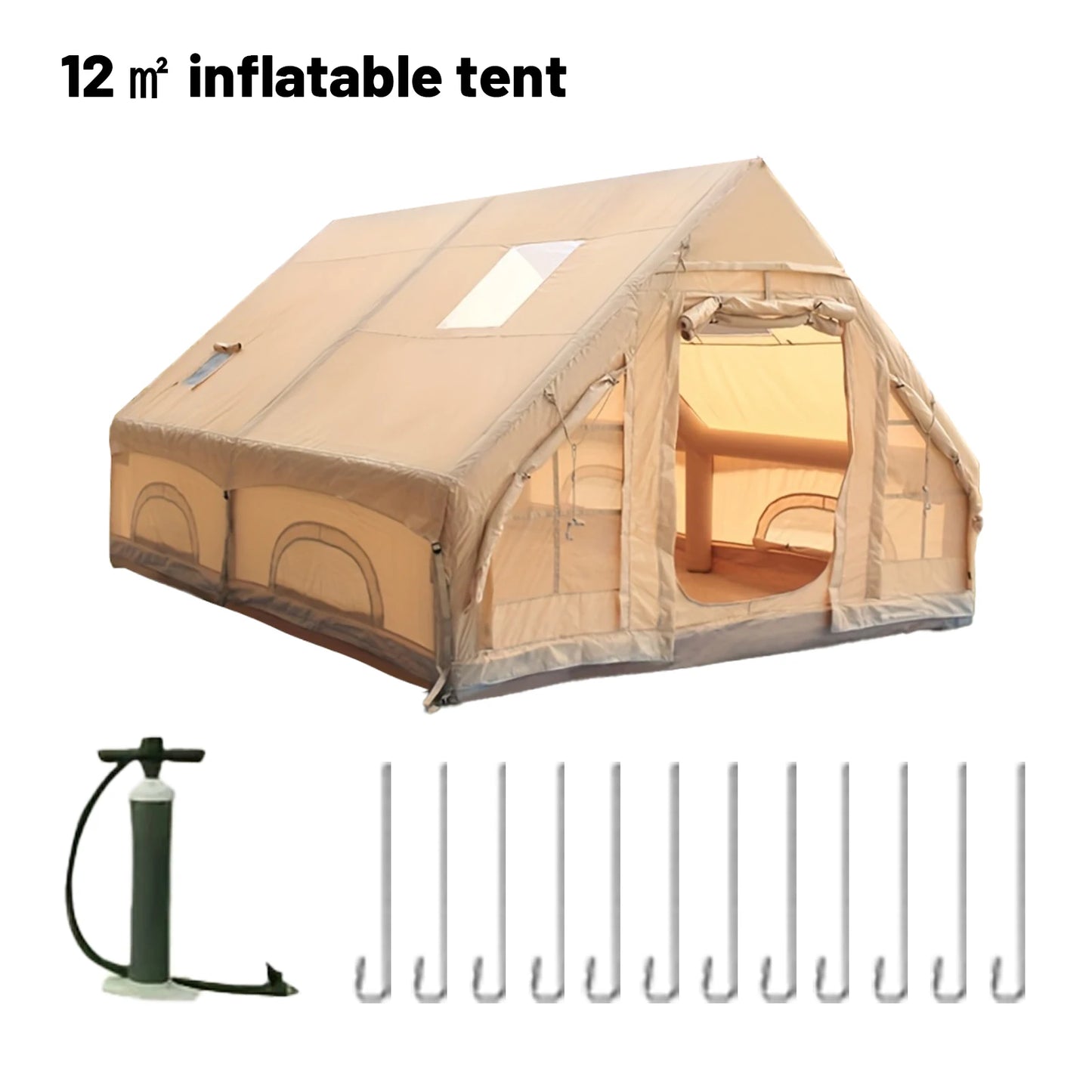 Luxury Inflatable Tents With Stove Plug,