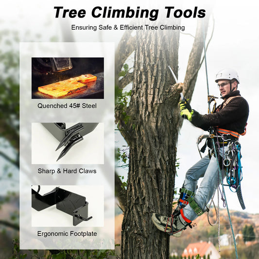Tree Climbing Spikes Kit with Safety Belt Harness