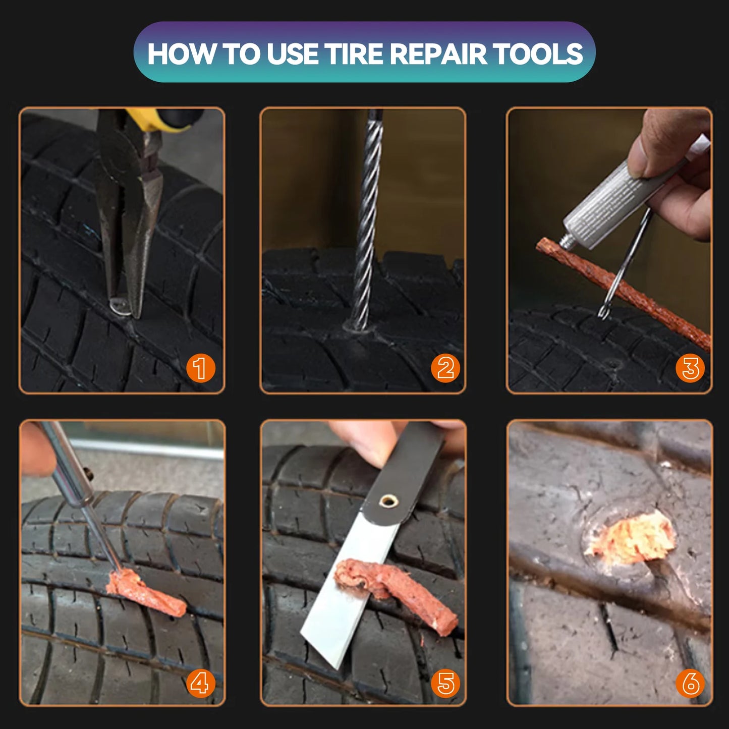 Portable Car Tire Repair Kit